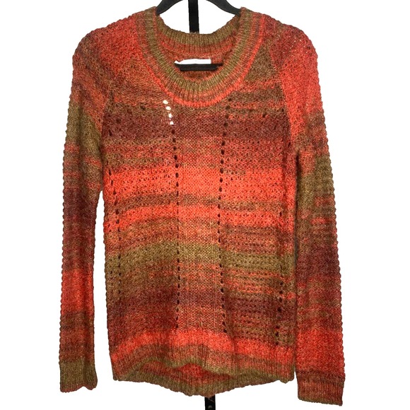 Maurices Sweaters - Maurices Woman's Sweater Size small‎ Open Knit Wool Blend Striped fall stretchy